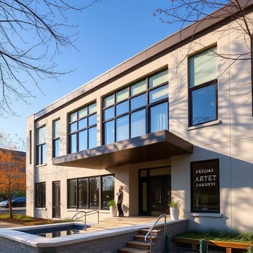 Exterior view of the Veridian Arts Academy building in Seattle